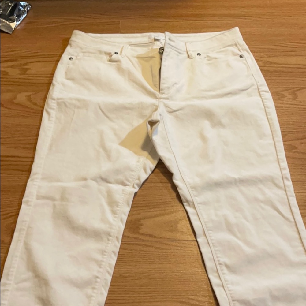 J Jill cream colored pants